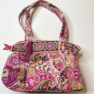 Vera Bradley USA  Pink Purple Florals Med shoulder bag